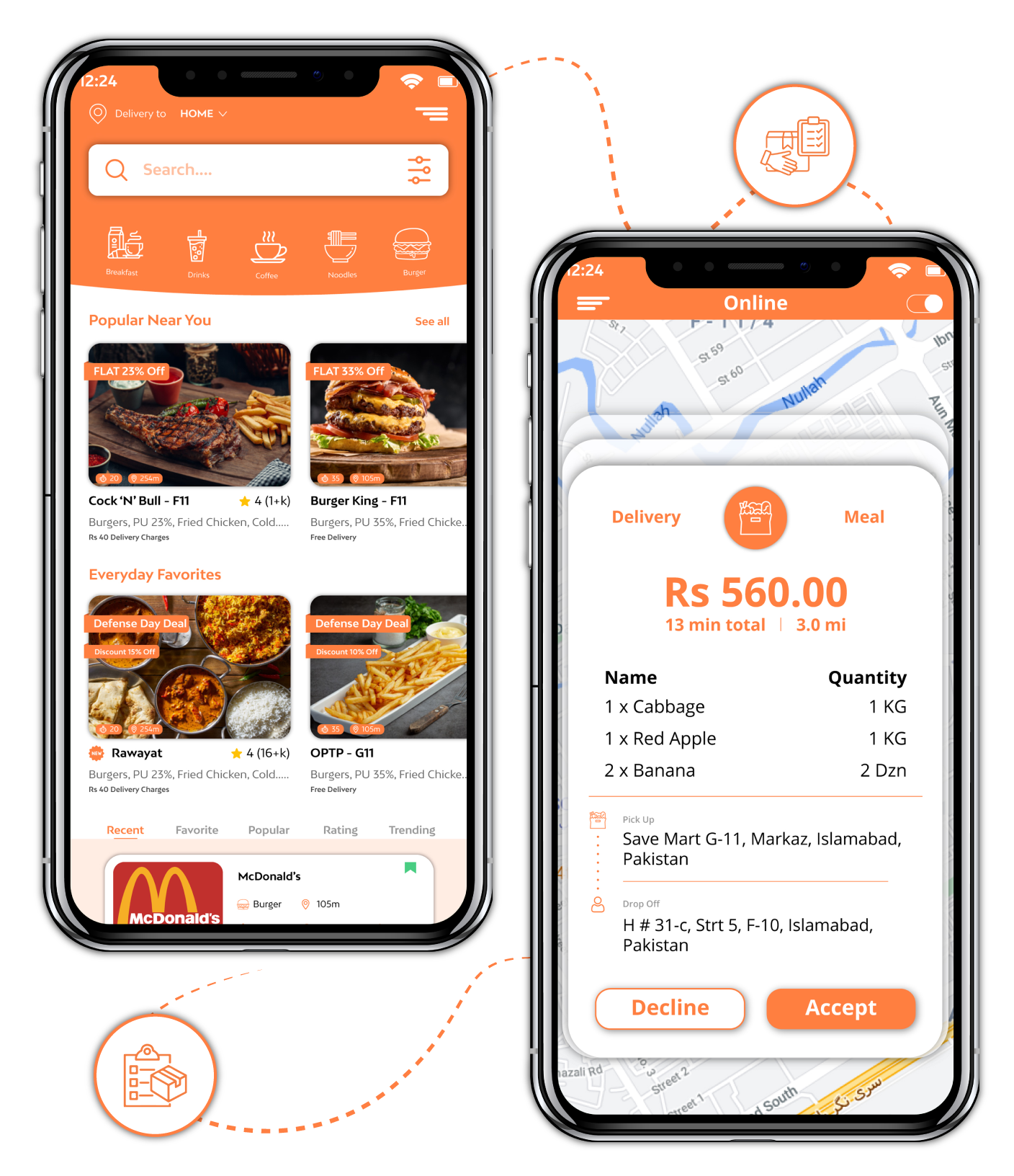 food-delivery-app- users & vendors